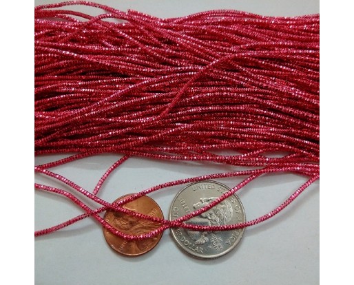 ANTIQUE FUCHSIA - 150 Inches French Metal Wire Gimp Coil Bullion Purl - Check Rough - 3.80 Meters